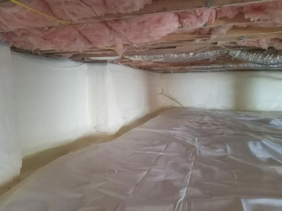 Crawl space encapsulation with closed-cell spray foam for Flat Roof Repair in Ilion
